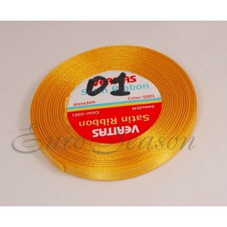 Лента атласная 6мм Vrt 0001 рулон 30м (цена за 1рул)